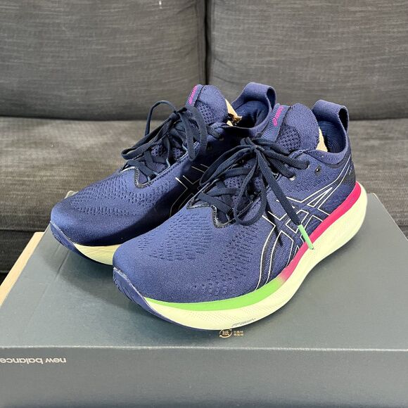 ASICS Gel-Nimbus 25 Navy Blue Running Shoes 1012B356 Women's Size 8.5 - Picture 2 of 12